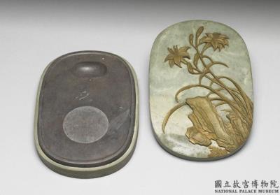 图片[2]-Oval Songhua purple inkstone, Qing dynasty, Qianlong reign (1736-1795)-China Archive